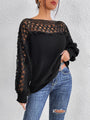 Yelidania Lace Trim Boat Neck Knit Top Sweater - Vestir en Moda