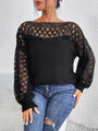 Yelidania Lace Trim Boat Neck Knit Top Sweater - Vestir en Moda