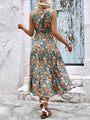 Zawil Casual Ladies Button Sleeveless Floral Print Dress - Vestir en Moda